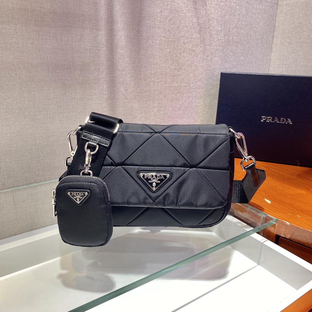 Prada System Nappa Leather Patchwork Bag(21-16-7cm) - DopestKickz