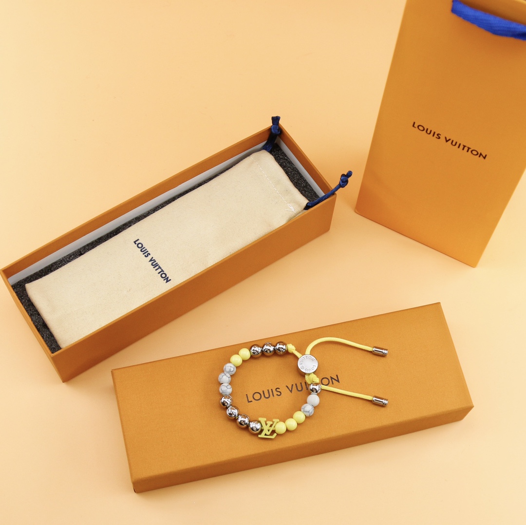 Louis Vuitton Monogram Beads Bracelet   M00510 - DopestKickz