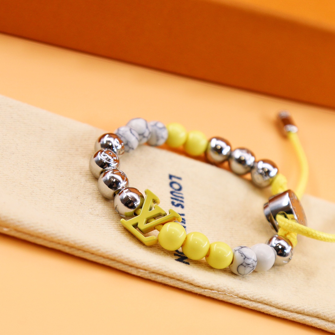 Louis Vuitton Monogram Beads Bracelet   M00510 - DopestKickz