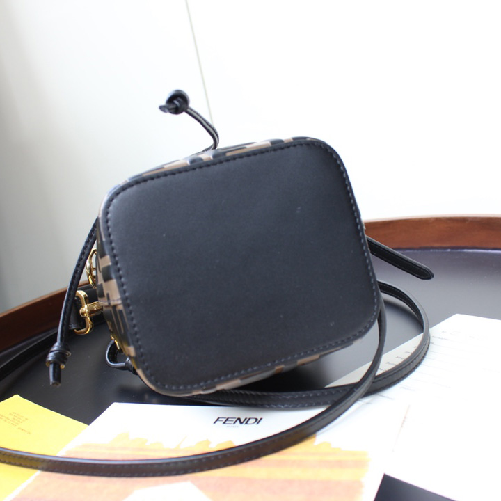 Fendi Mon Tresor Brown Leather Mini-Bag(18-12-10cm) - DopestKickz