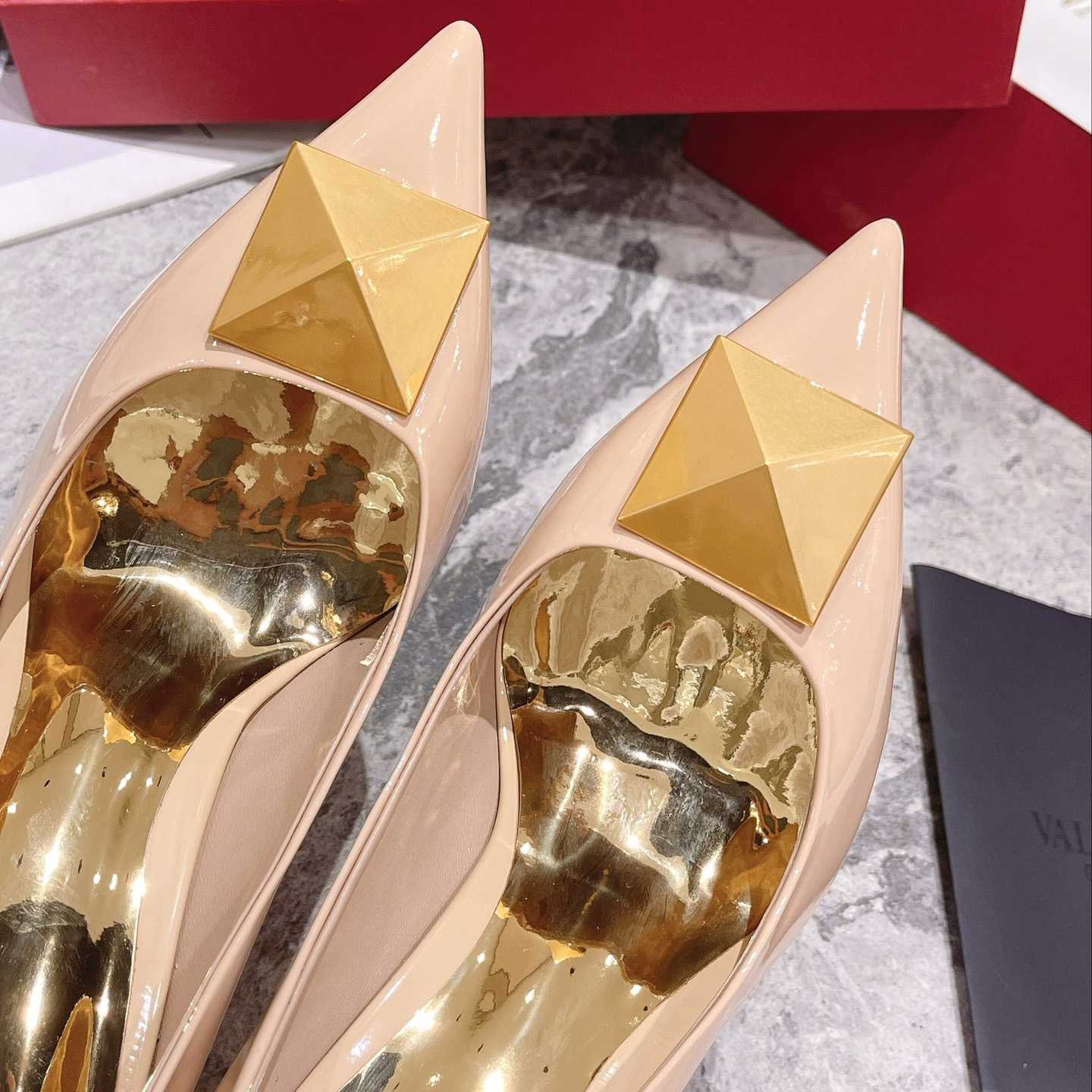 Valenti One Stud Patent Leather Pump 100mm - DopestKickz