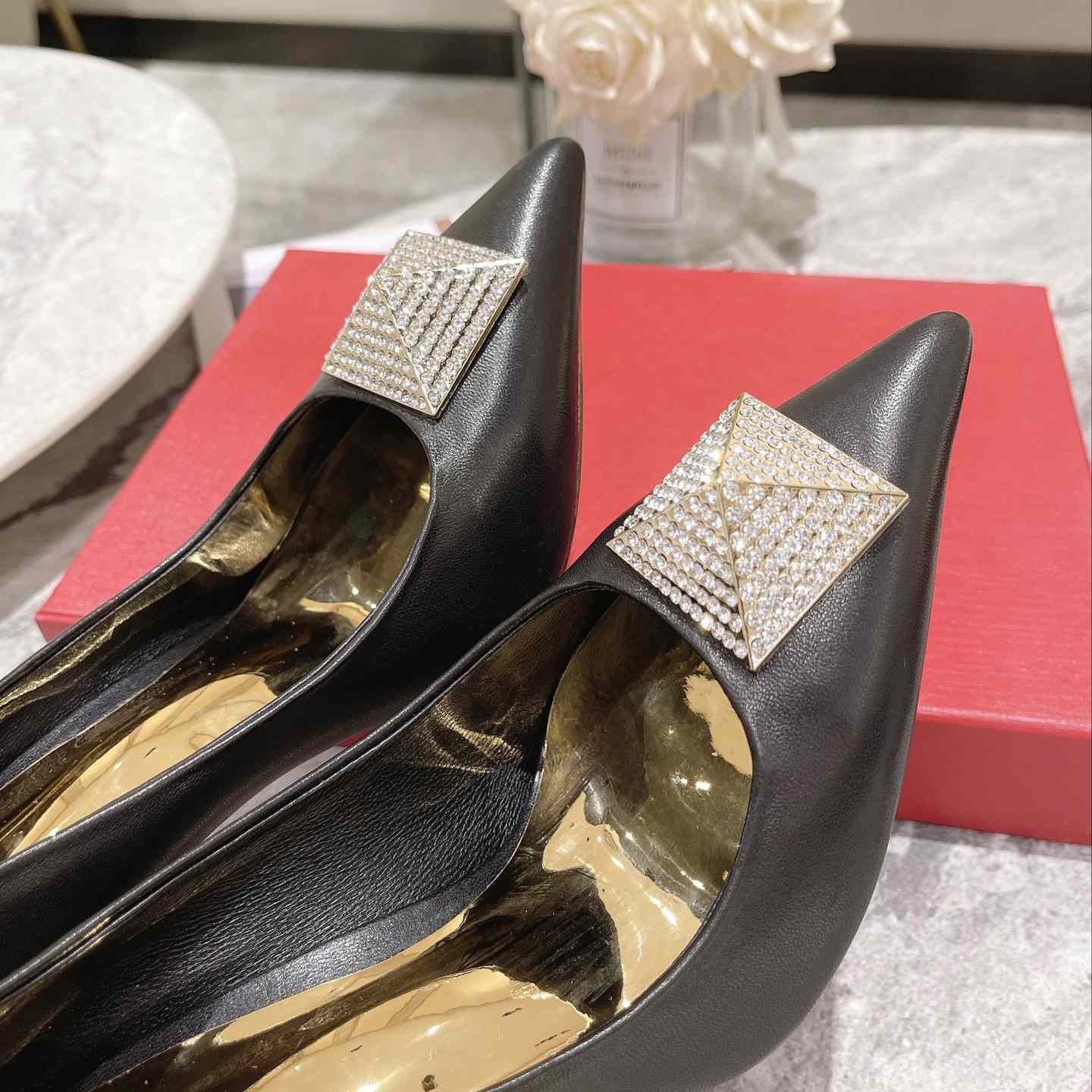 Valenti Garavani One Stud Pump With Crystal  100mm - DopestKickz