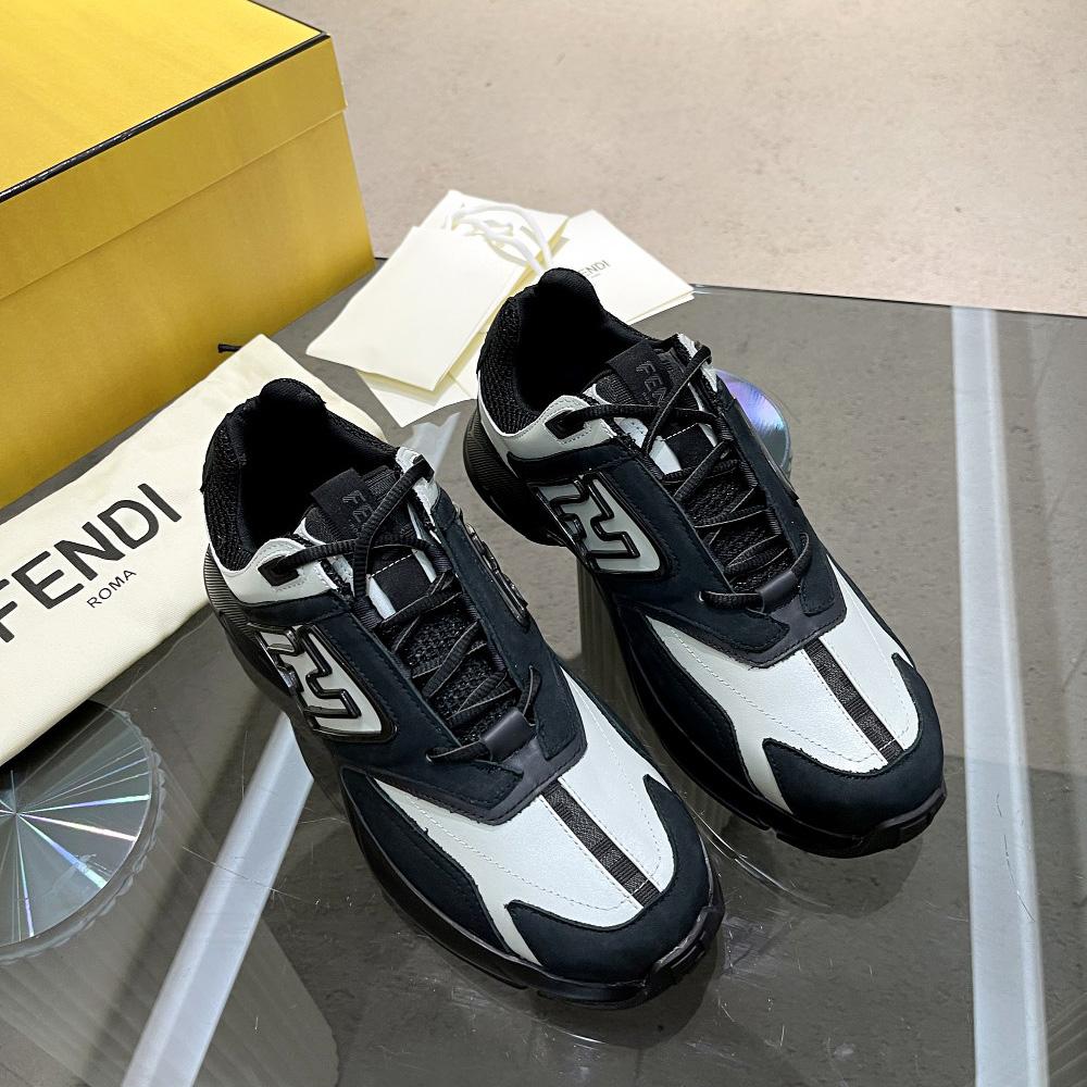 Fendi Faster Trainers Leather Low-Tops Sneakers - DopestKickz