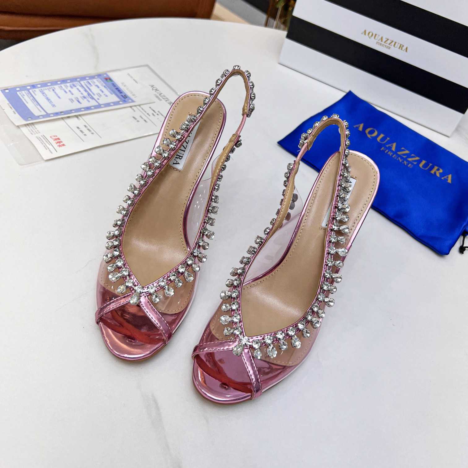 Aquazzura Temptation Crystal Sandal 105 - DopestKickz