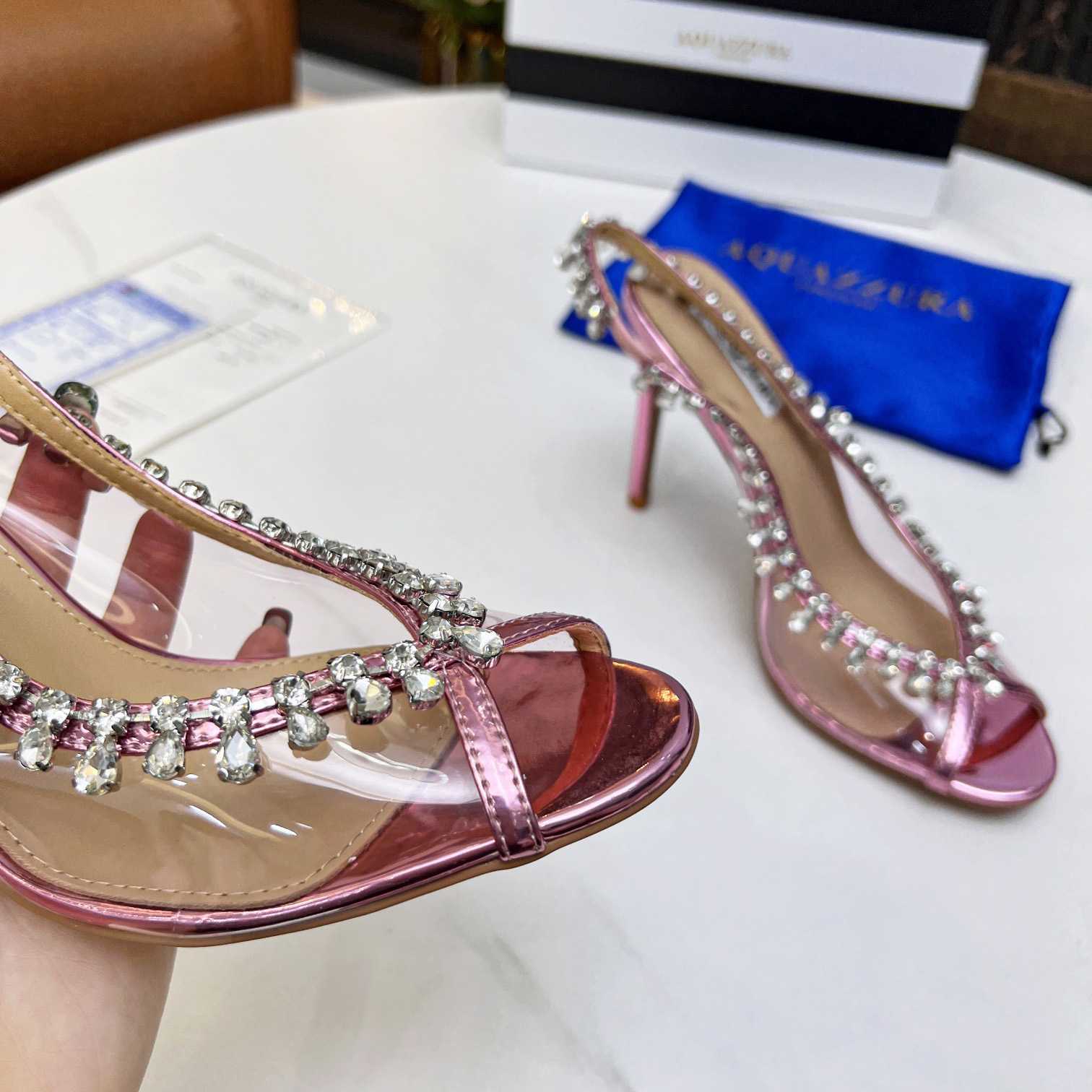 Aquazzura Temptation Crystal Sandal 105 - DopestKickz