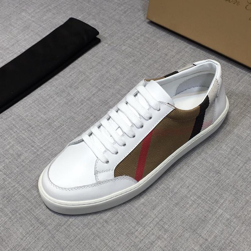 Burberry House Check And Leather Sneakers - DopestKickz