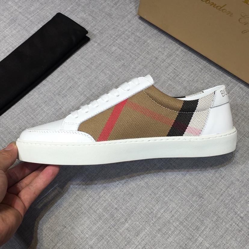 Burberry House Check And Leather Sneakers - DopestKickz