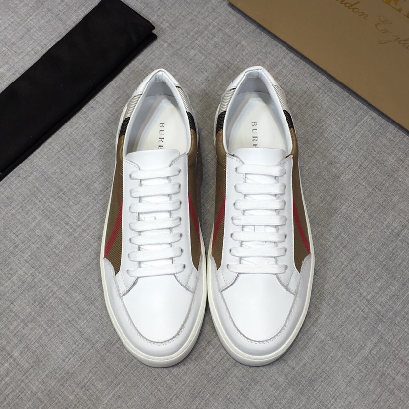 Burberry House Check And Leather Sneakers - DopestKickz