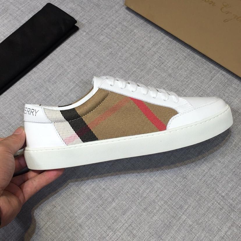 Burberry House Check And Leather Sneakers - DopestKickz