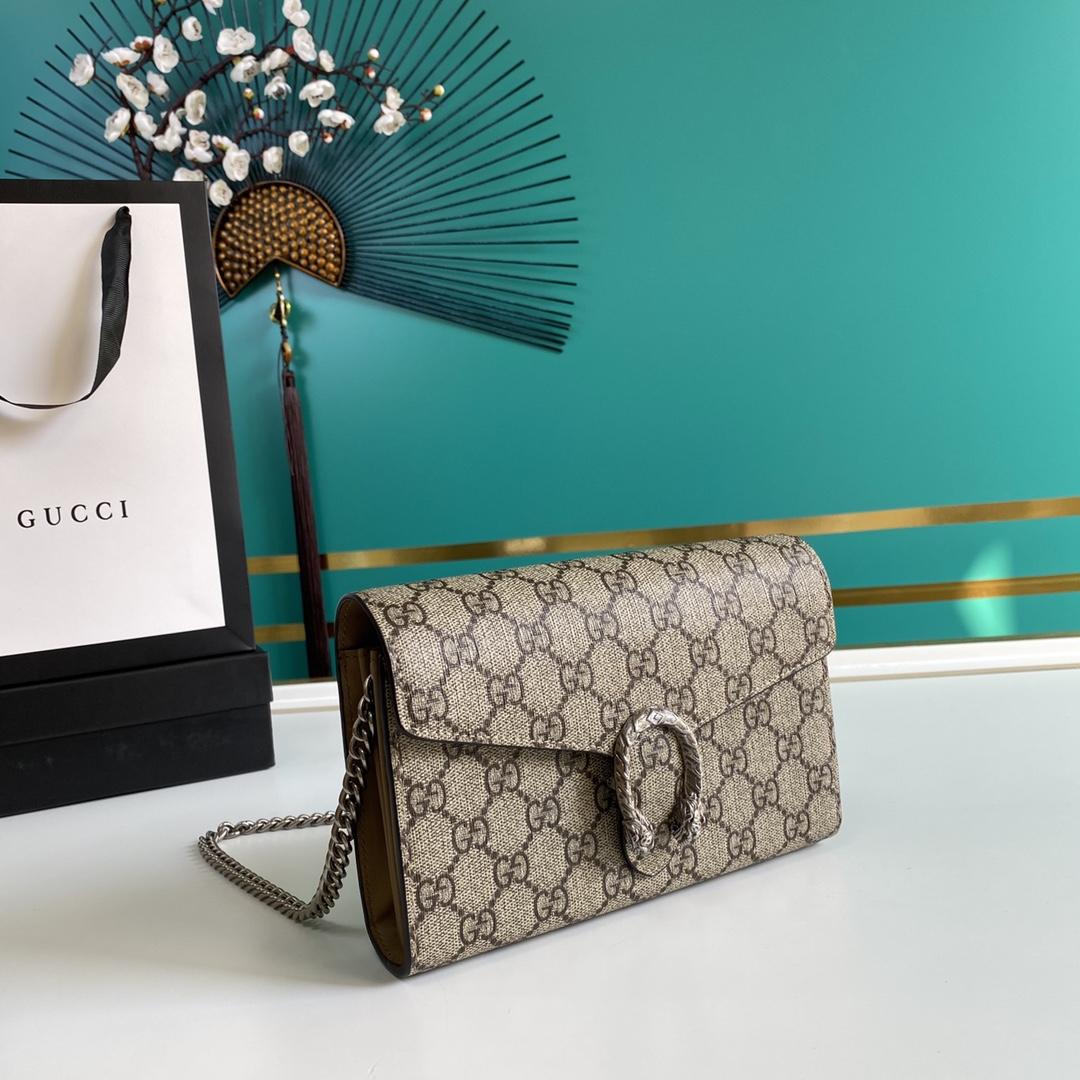 Gucci Dionysus GG Supreme Chain Wallet(20-13.5-4CM) - DopestKickz