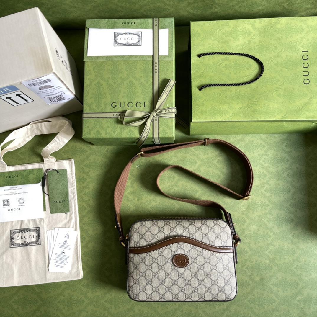 Gucci Messenger Bag With Interlocking G(25.5-20-6cm) - DopestKickz