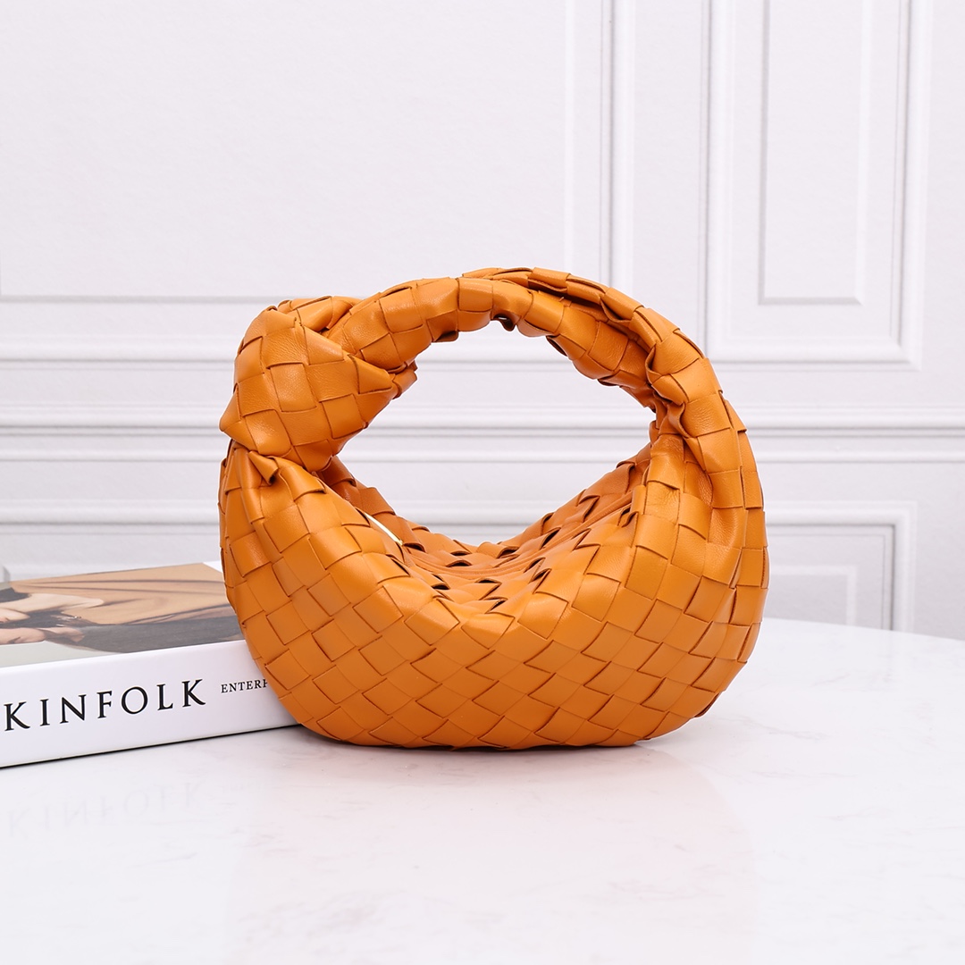 Bottega Veneta Mini Jodie Leather Top Handle Bag(28-23-8cm) - DopestKickz
