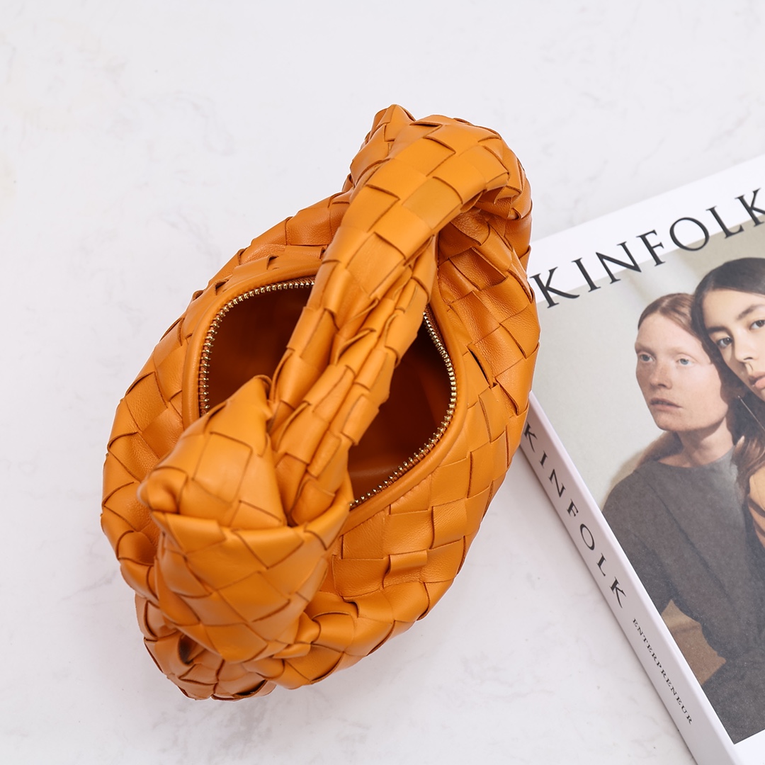 Bottega Veneta Mini Jodie Leather Top Handle Bag(28-23-8cm) - DopestKickz