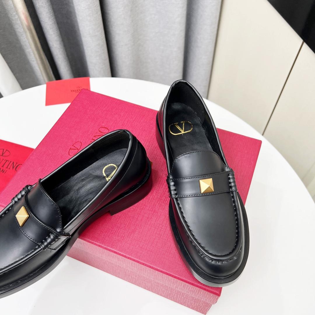 Valenti Roman Stud Brushed Calfskin Loafer 30mm - DopestKickz