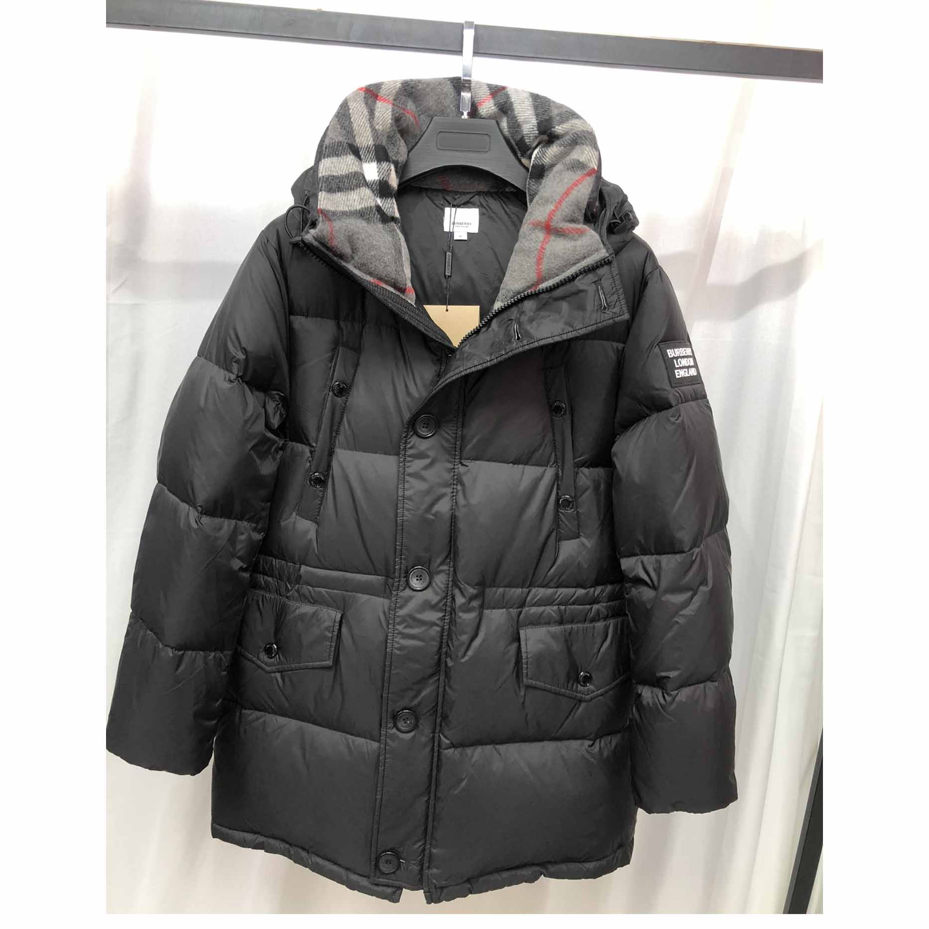 Burberry Logo Appliqué Nylon Puffer Coat - DopestKickz