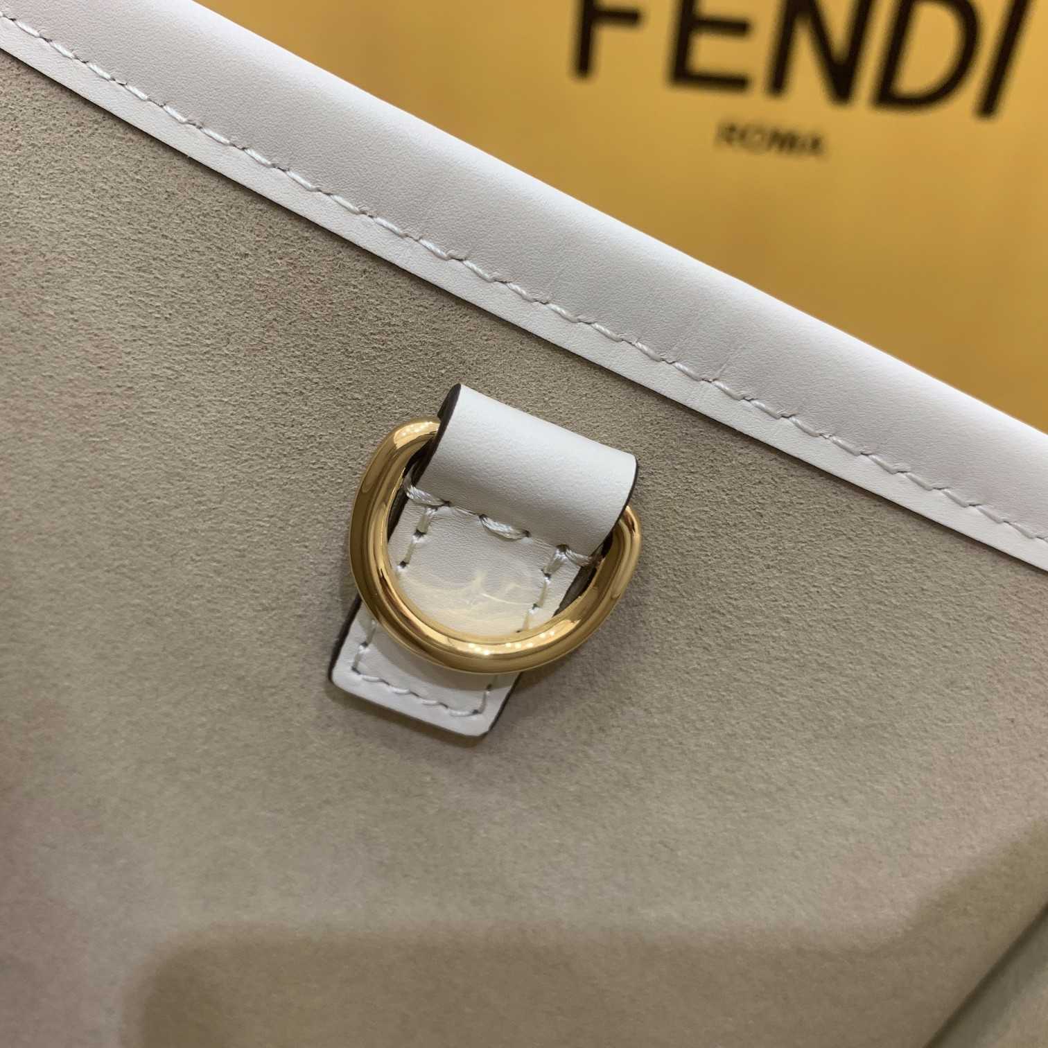 Fendi Sunshine Large White Leather Shopper(40-35-21cm) - DopestKickz