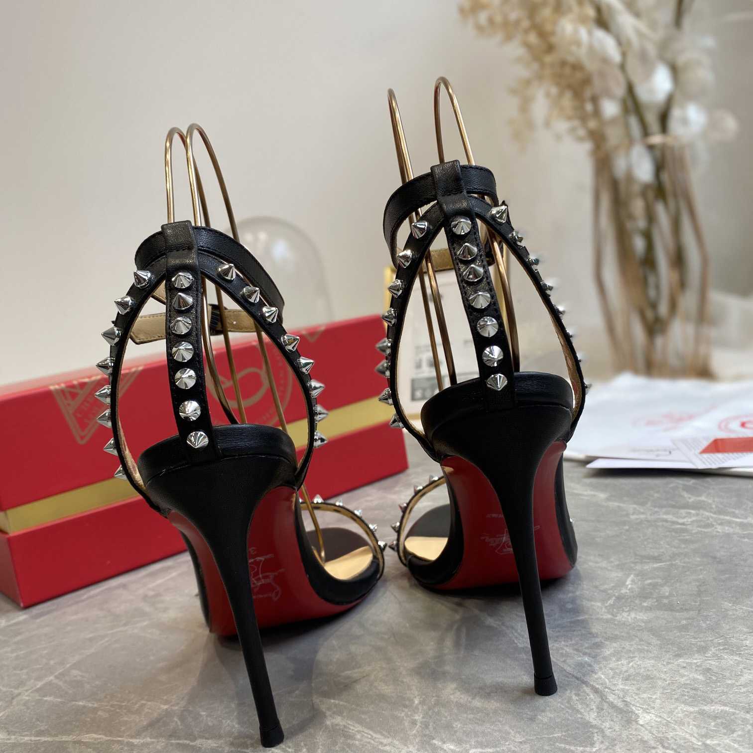 Christian Louboutin So Me Spike 70 Leather Sandals - DopestKickz