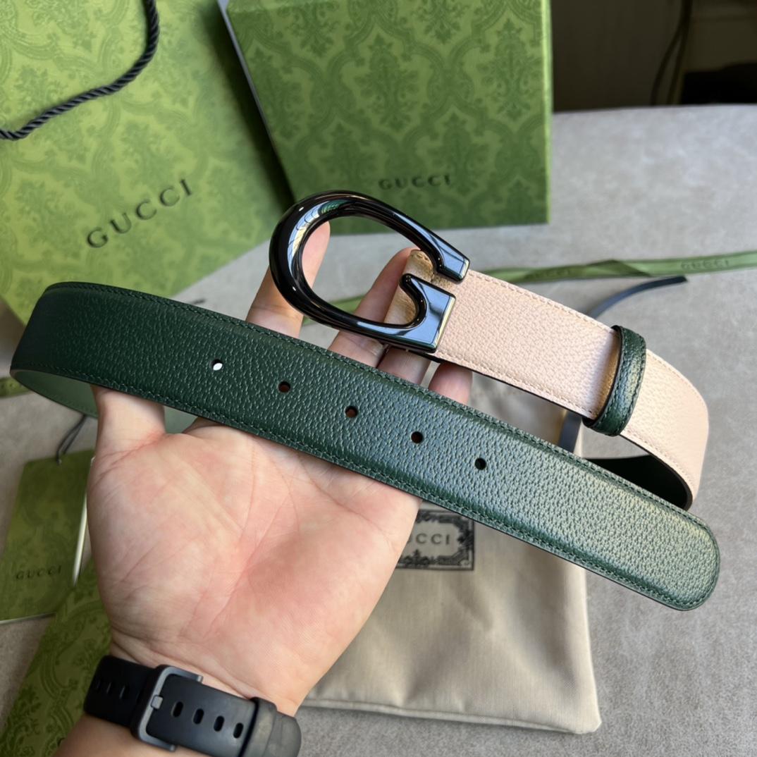 Gucci Two-Tone Belt With G Buckle - DopestKickz