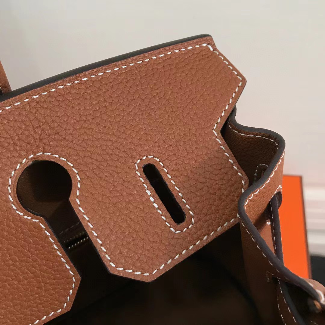Hermes Birkin 30 Fjord Leather Gold Handbag （30-22-16CM） - DopestKickz