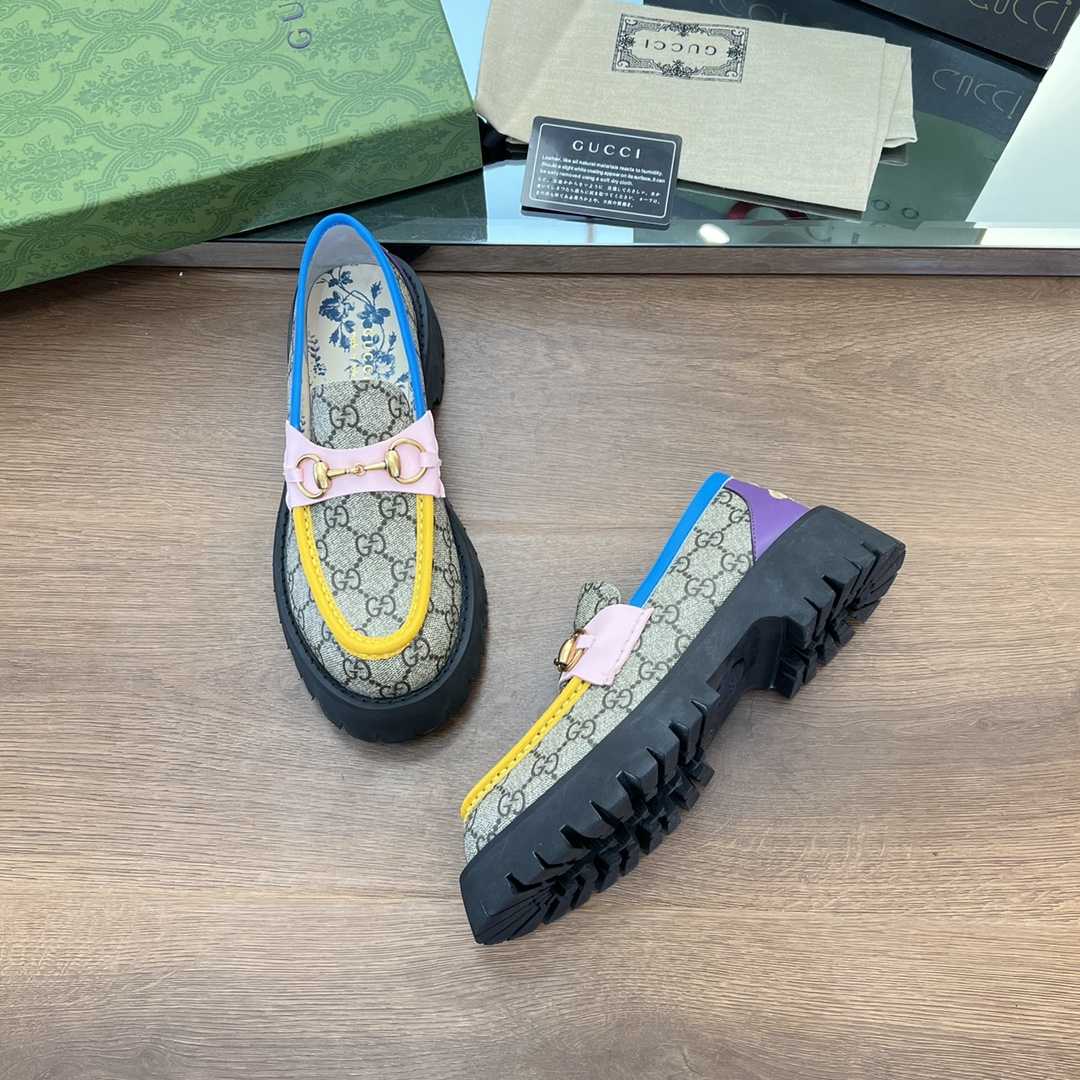 Gucci Women's GG Lug Sole Loafer - DopestKickz