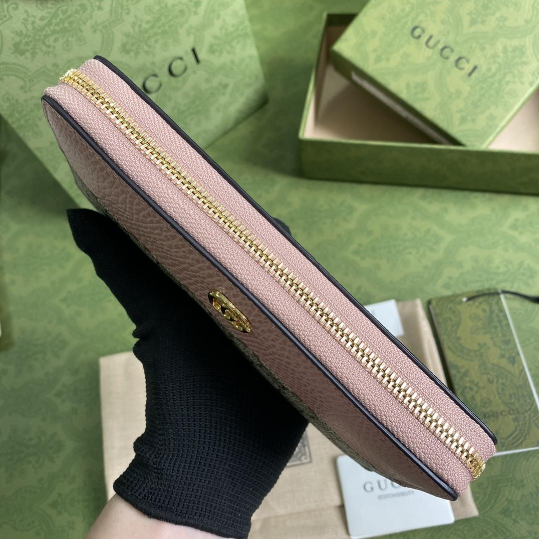 Gucci GG Marmont Zip Around Wallet(19-10-3.5cm)    - DopestKickz