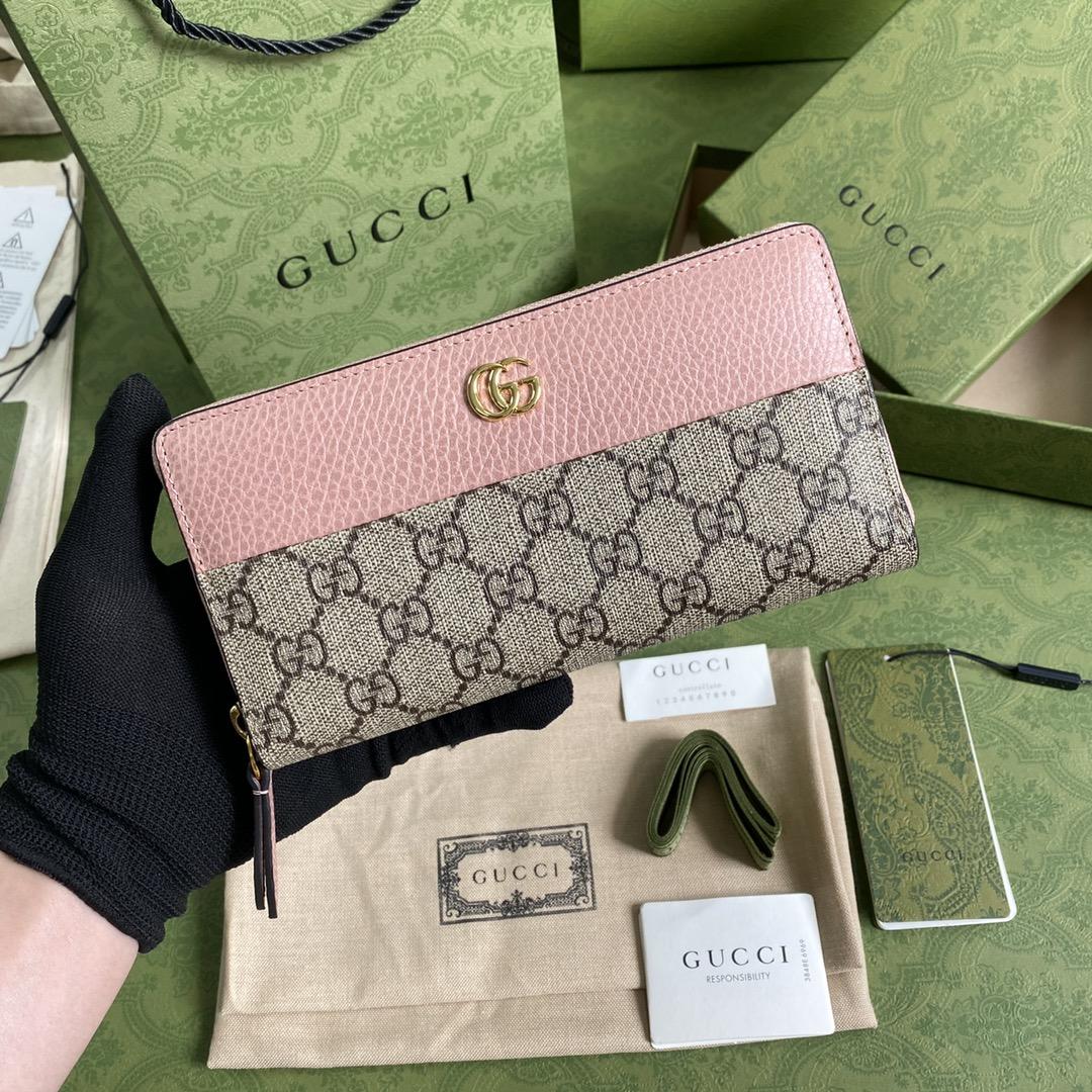 Gucci GG Marmont Zip Around Wallet(19-10-3.5cm)    - DopestKickz