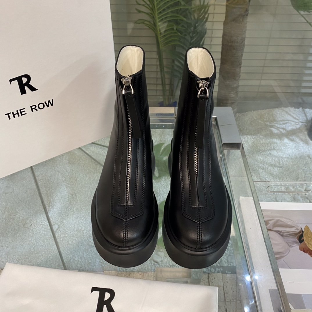 The Row Zipped Boot 1 In Leather - DopestKickz