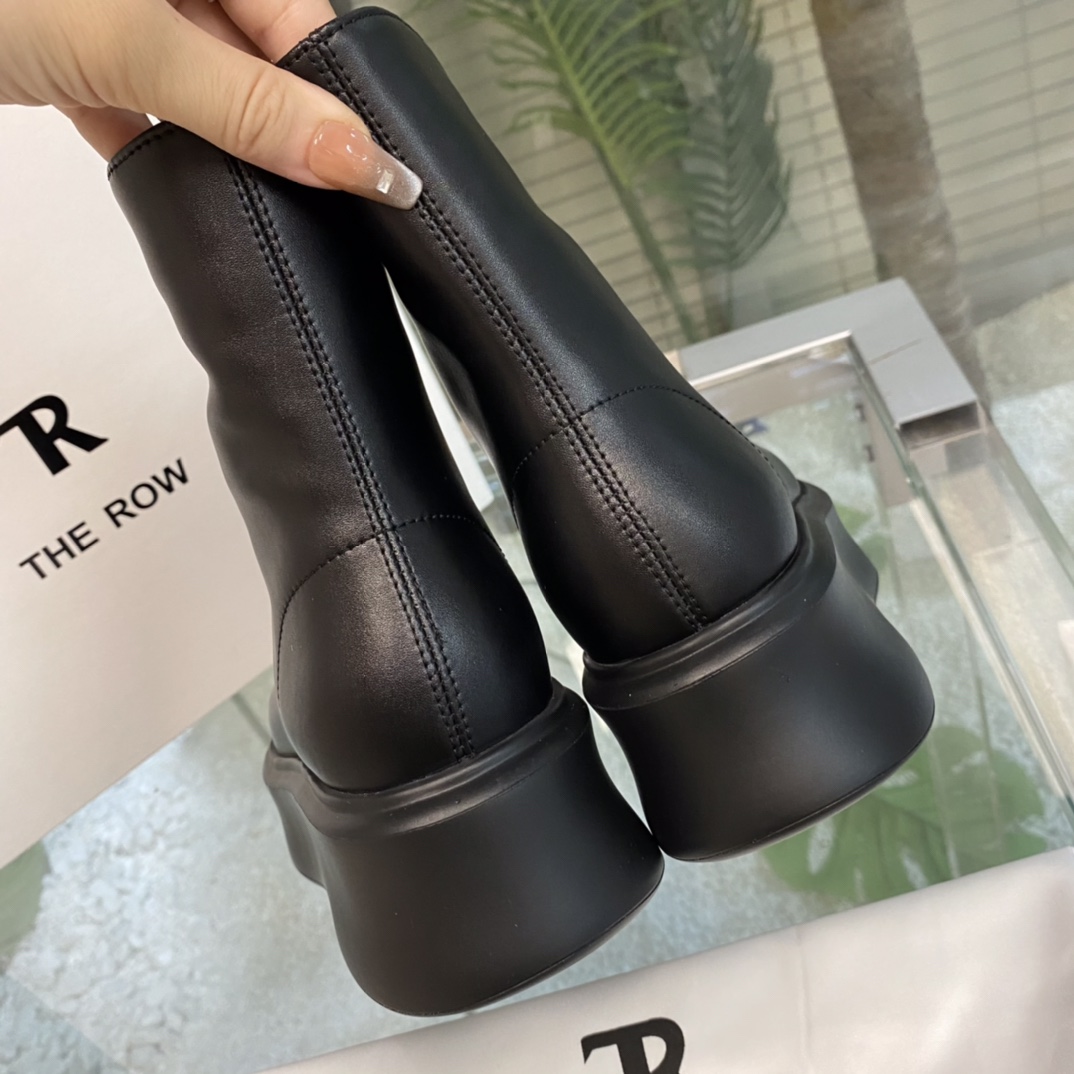 The Row Zipped Boot 1 In Leather - DopestKickz