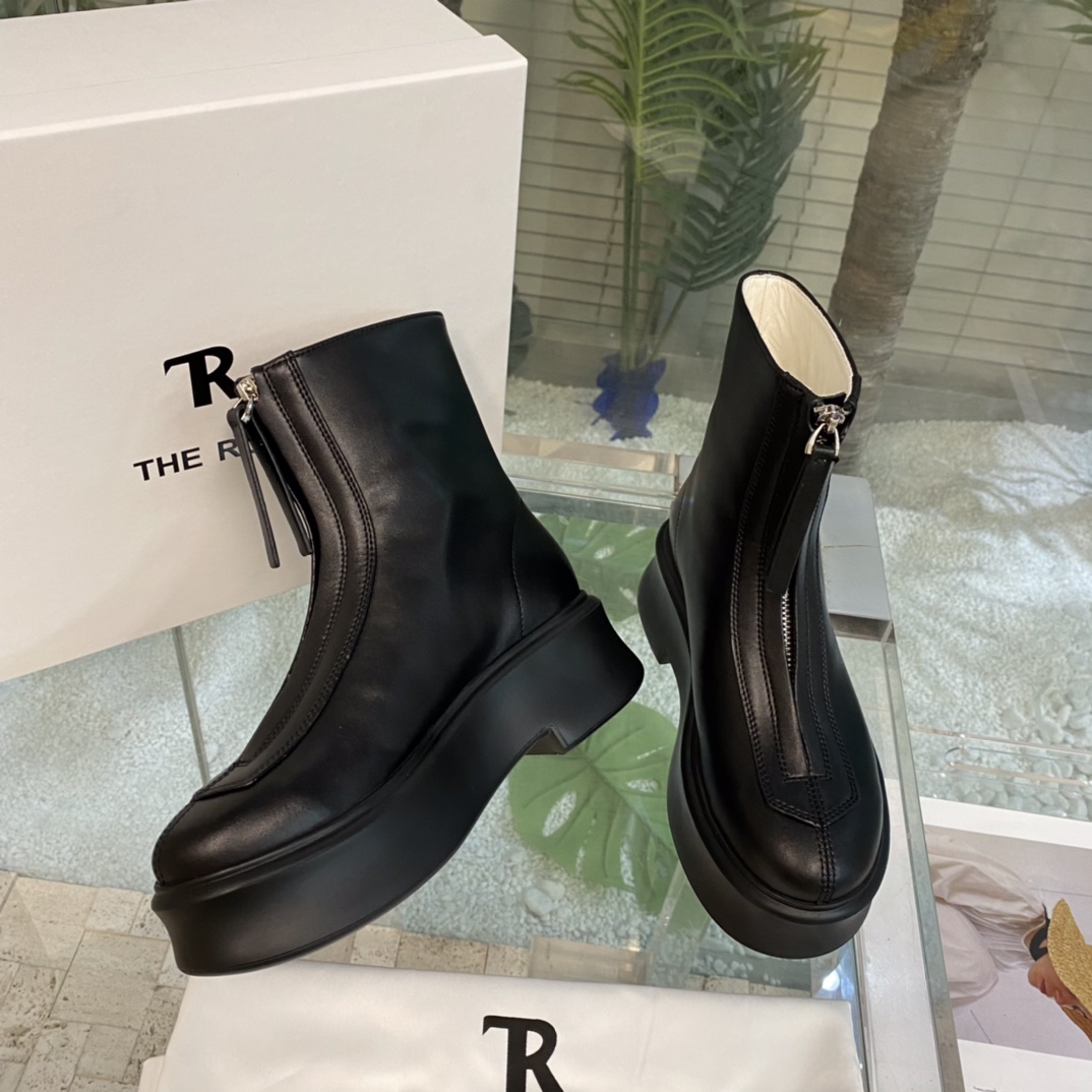 The Row Zipped Boot 1 In Leather - DopestKickz