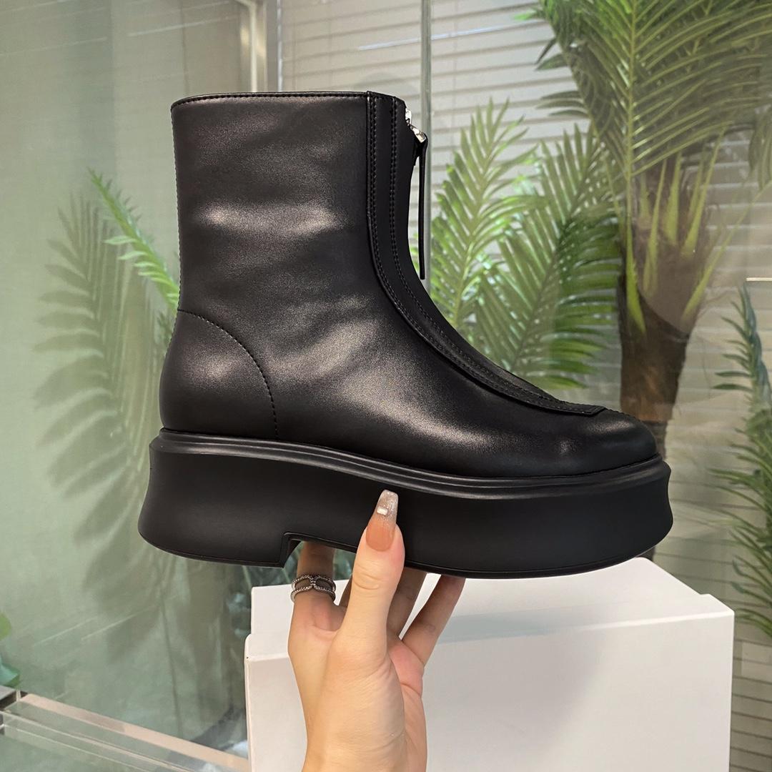 The Row Zipped Boot 1 In Leather - DopestKickz