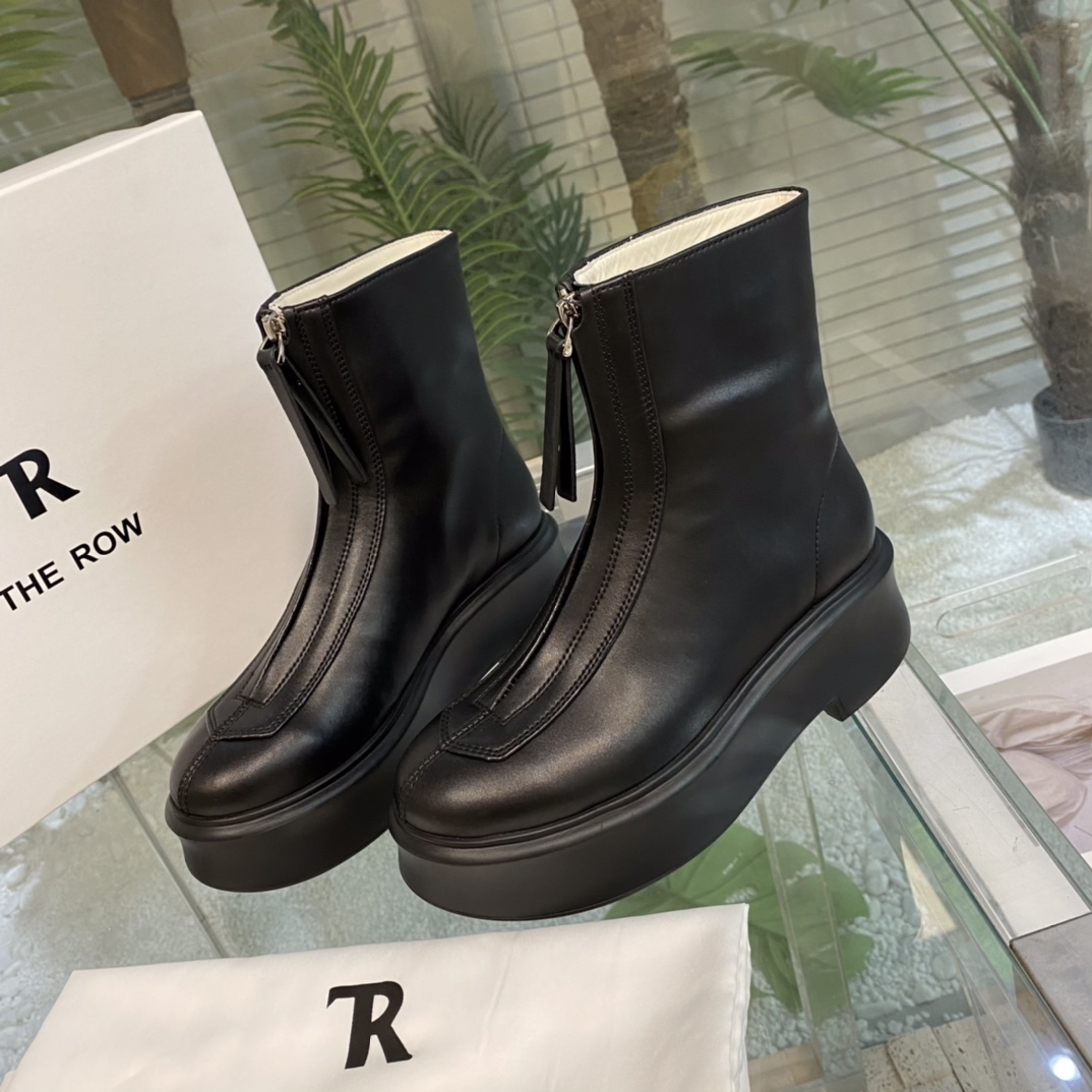 The Row Zipped Boot 1 In Leather - DopestKickz