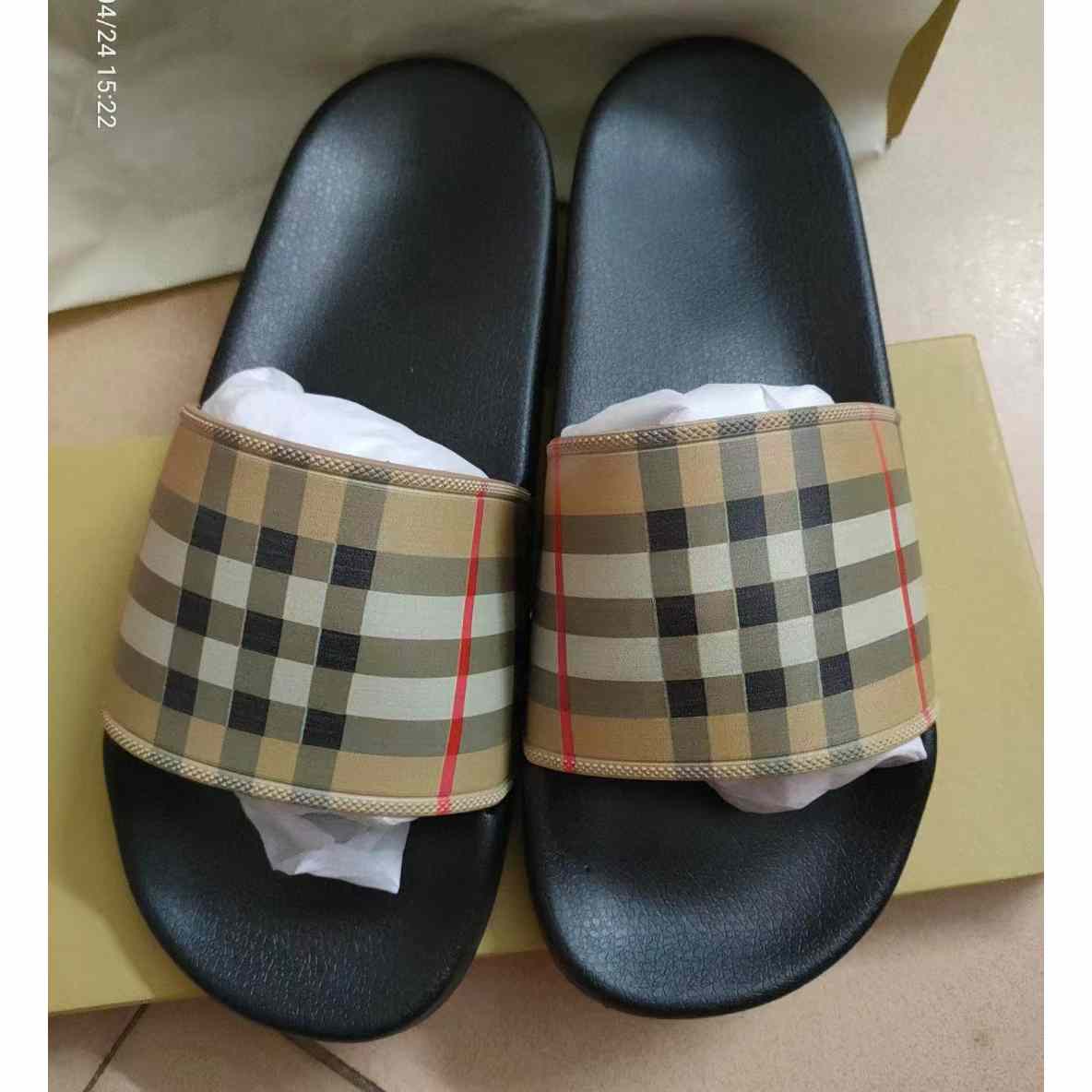 Burberry Check  Sandals - DopestKickz