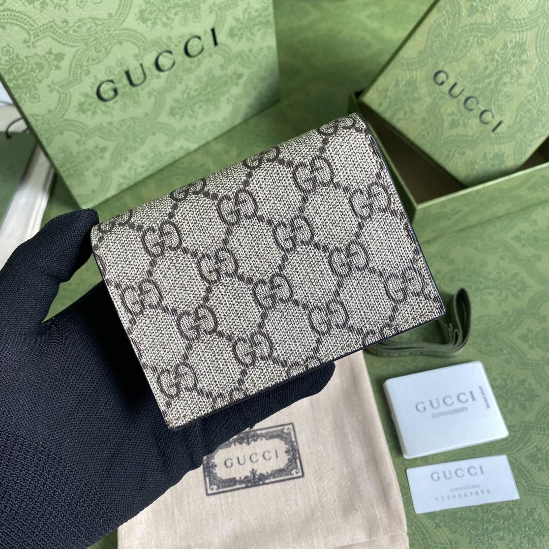 Gucci GG Marmont Card Case Wallet(11-9-3cm)    - DopestKickz