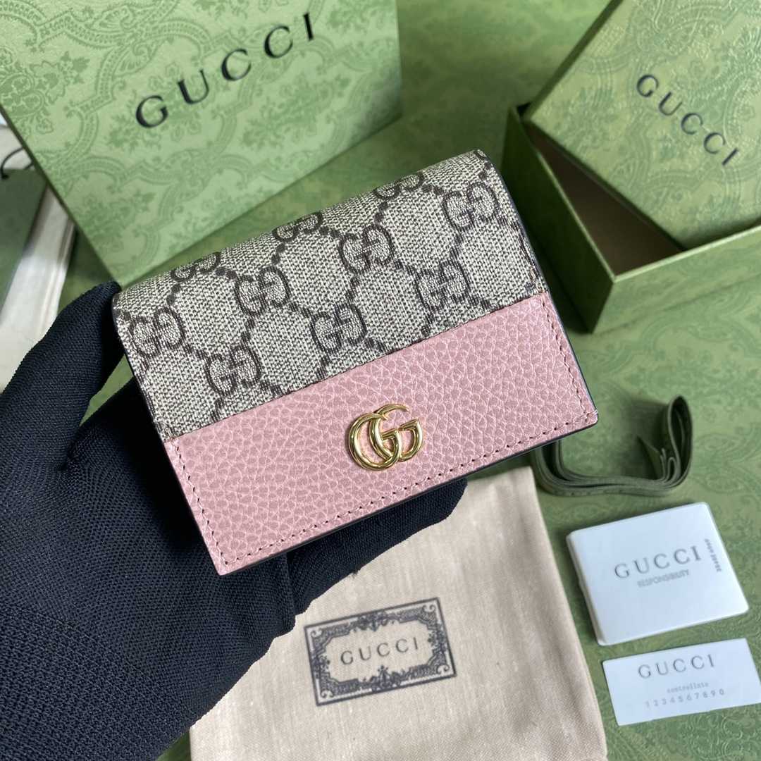 Gucci GG Marmont Card Case Wallet(11-9-3cm)    - DopestKickz