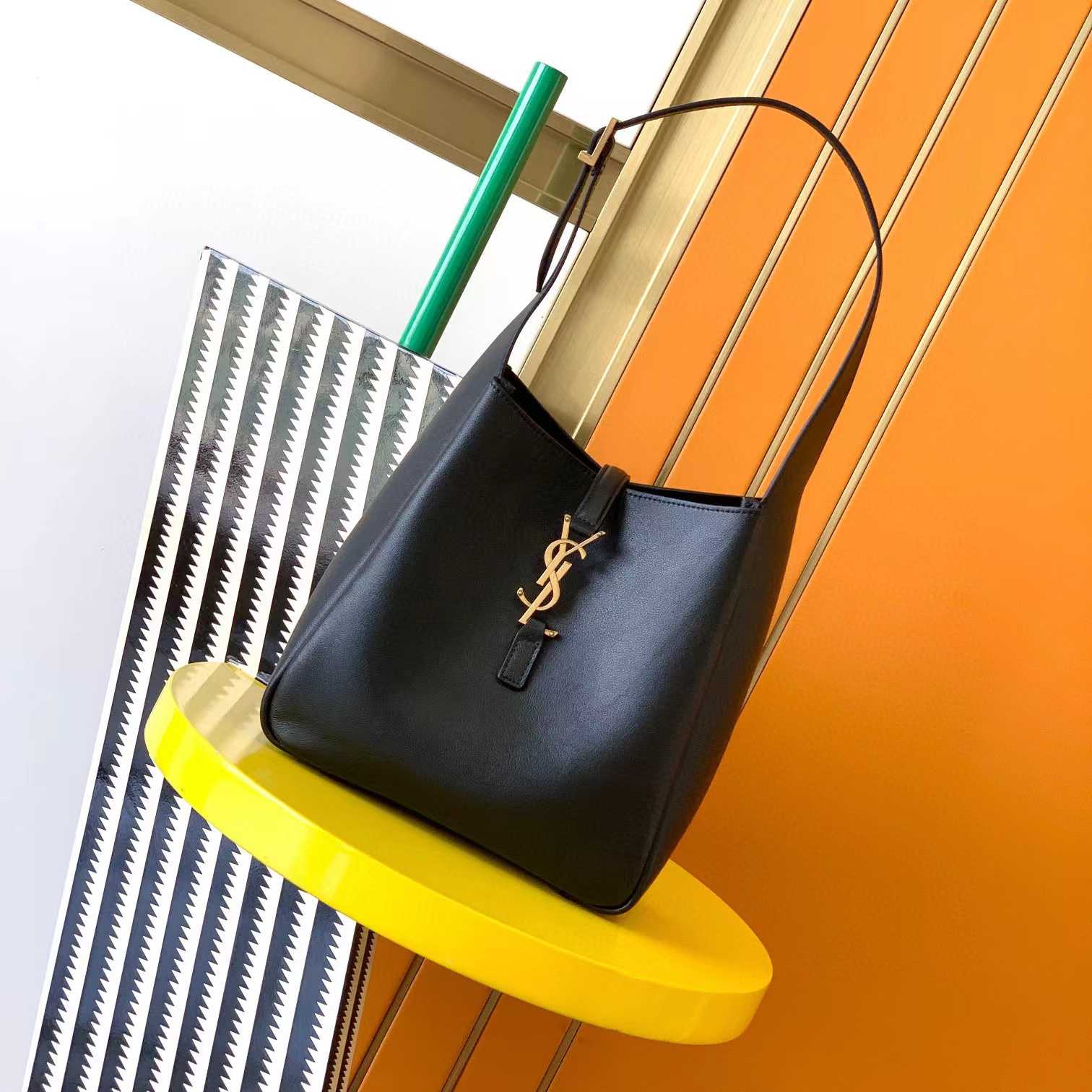 Saint Laurent LE 5 À 7 Soft Small Hobo Bag In Smooth Leather - DopestKickz