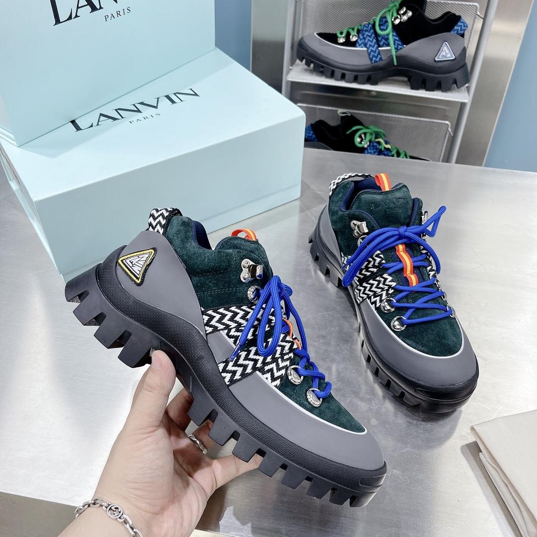 Lanvin Chunky-Sole Lace-Up Sneakers - DopestKickz