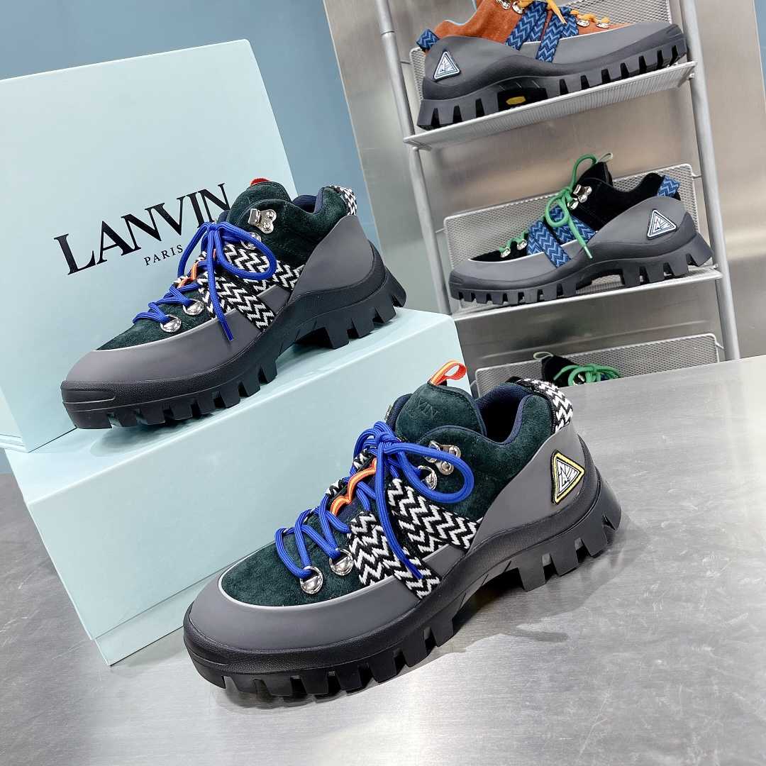 Lanvin Chunky-Sole Lace-Up Sneakers - DopestKickz