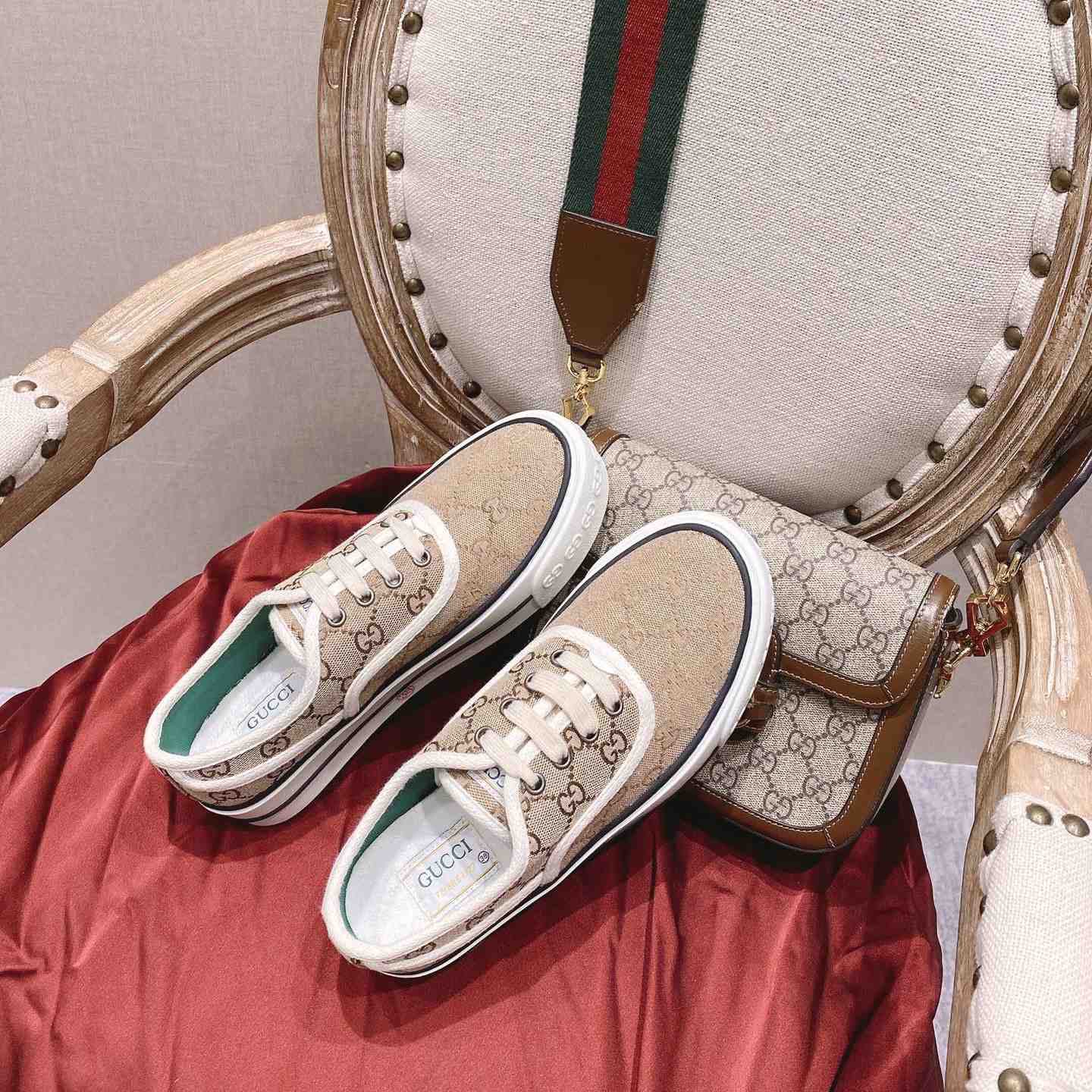 Gucci Tennis 1977 Canvas Sneakers - DopestKickz