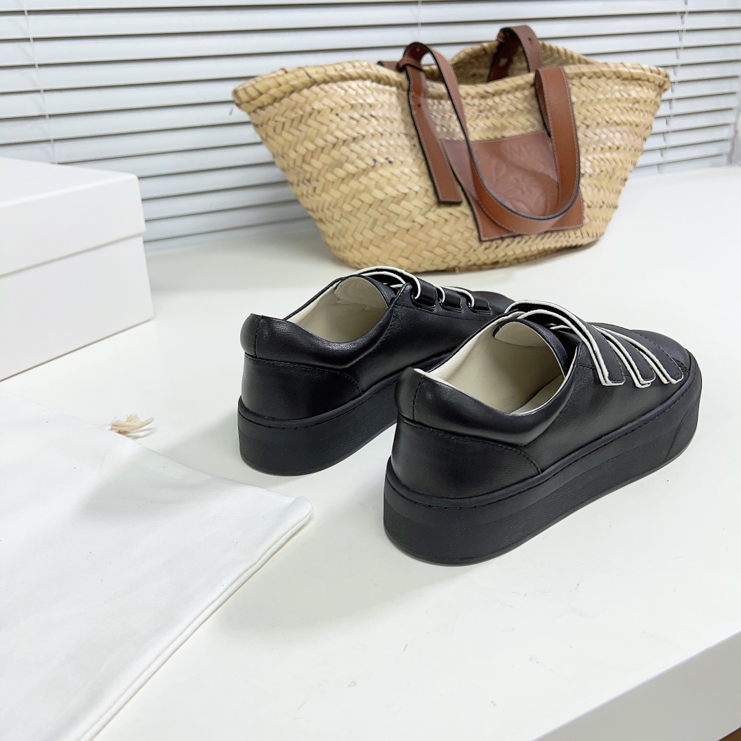 The Row Mary H Strappy Sneaker In Leather - DopestKickz
