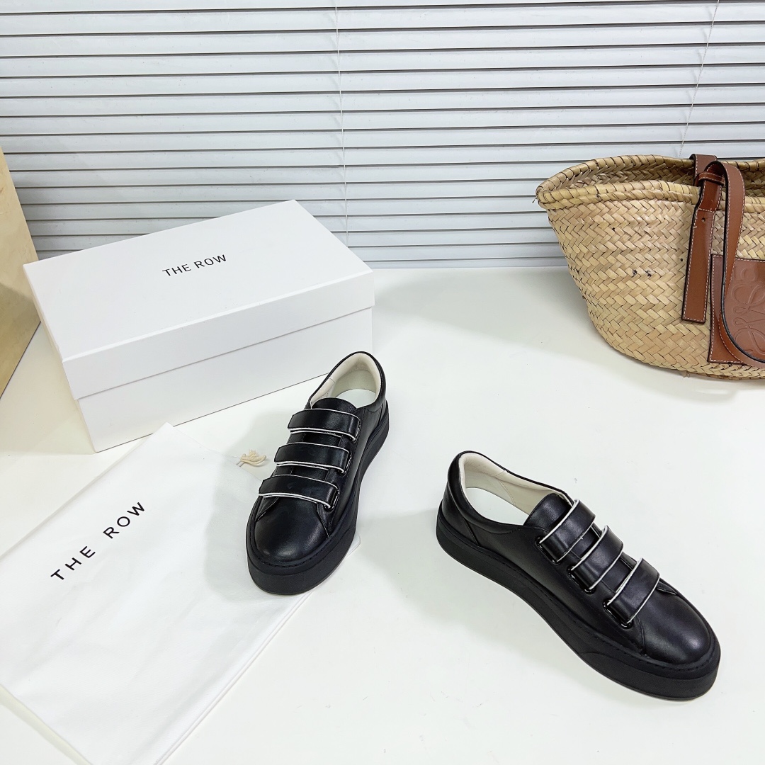 The Row Mary H Strappy Sneaker In Leather - DopestKickz