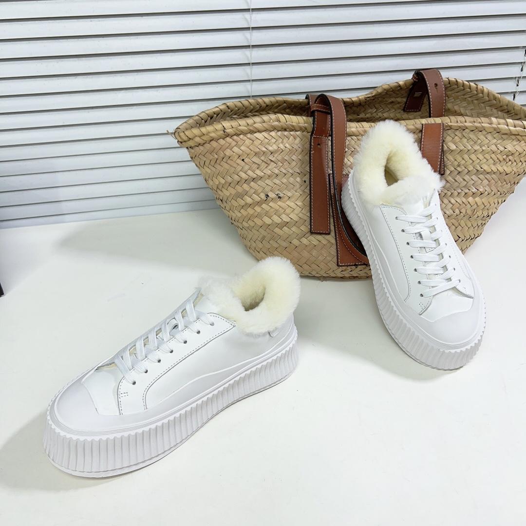 JIl Sander Leather Sneakers With Vulcanized Rubber Sole - DopestKickz