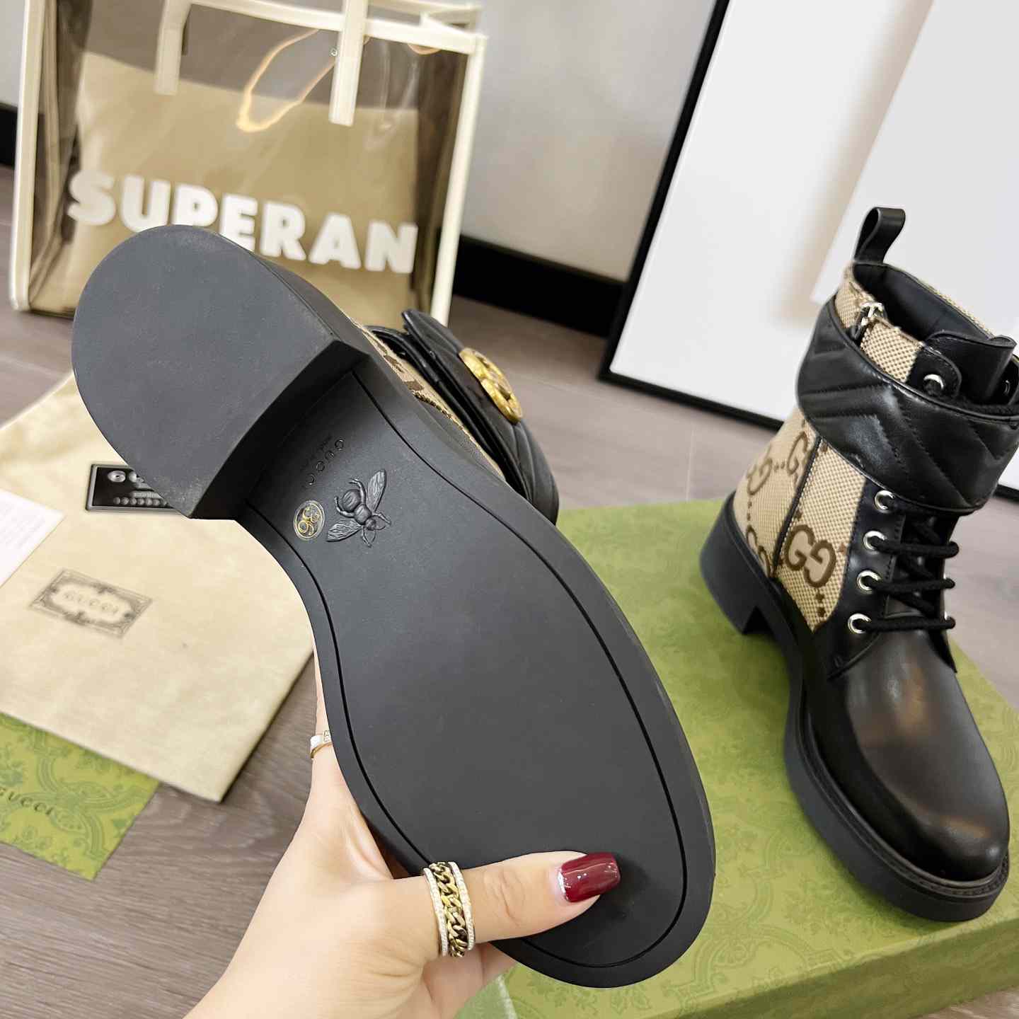 Gucci Women's Ankle Boot With Double G - DopestKickz