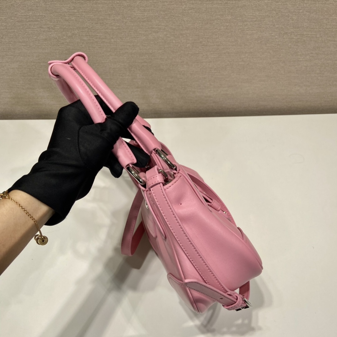 Prada Moon Re-Nylon And Leather Bag(22.5-16-7.5cm) - DopestKickz