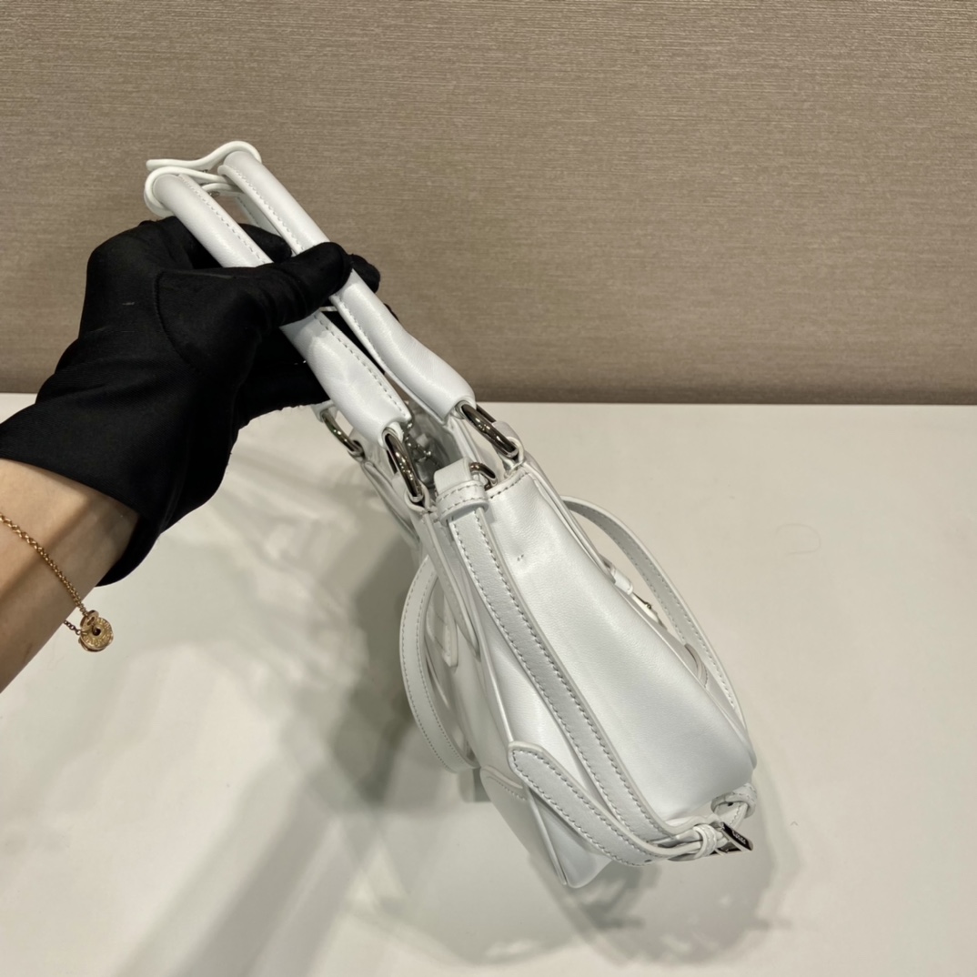 Prada Moon Re-Nylon And Leather Bag(22.5-16-7.5cm) - DopestKickz