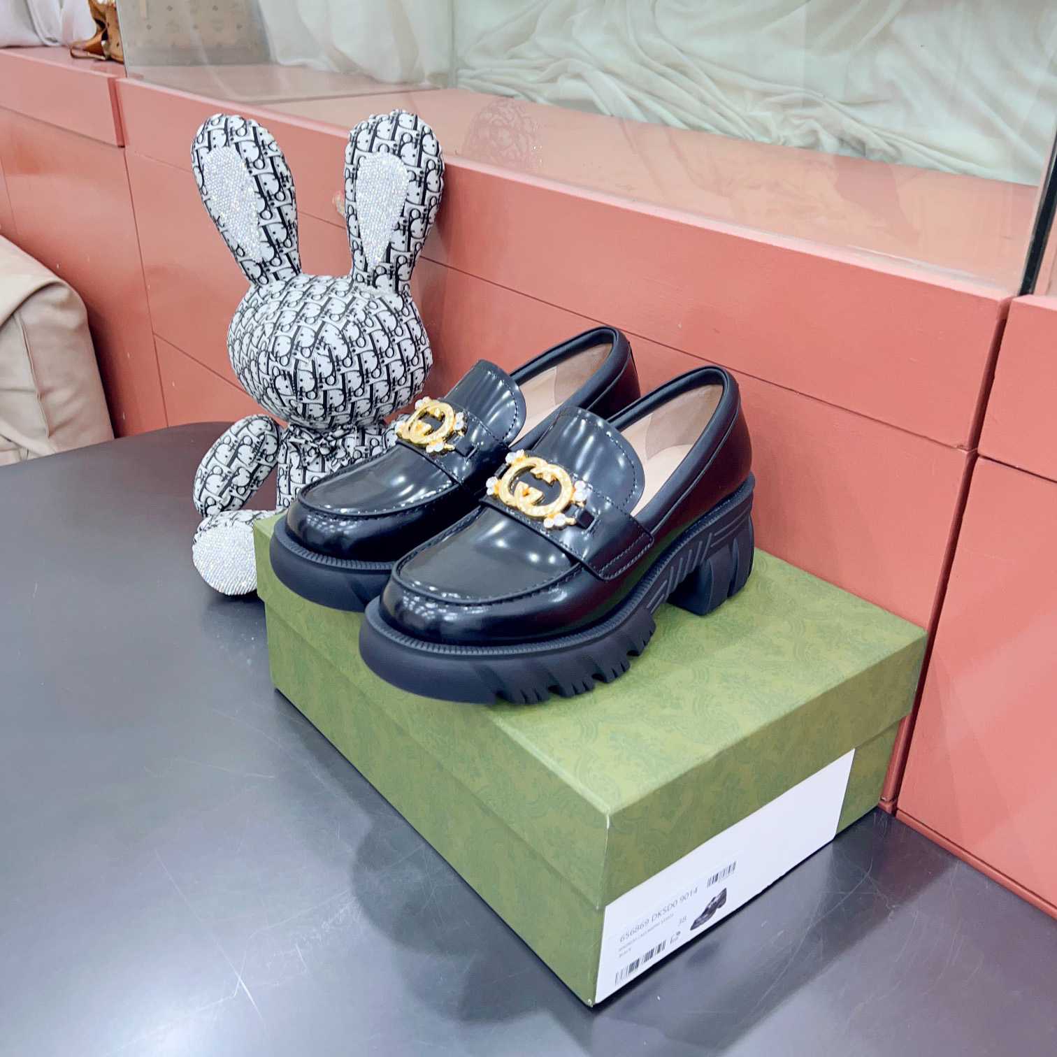 Gucci Women's Lug Sole Interlocking G Loafer - DopestKickz