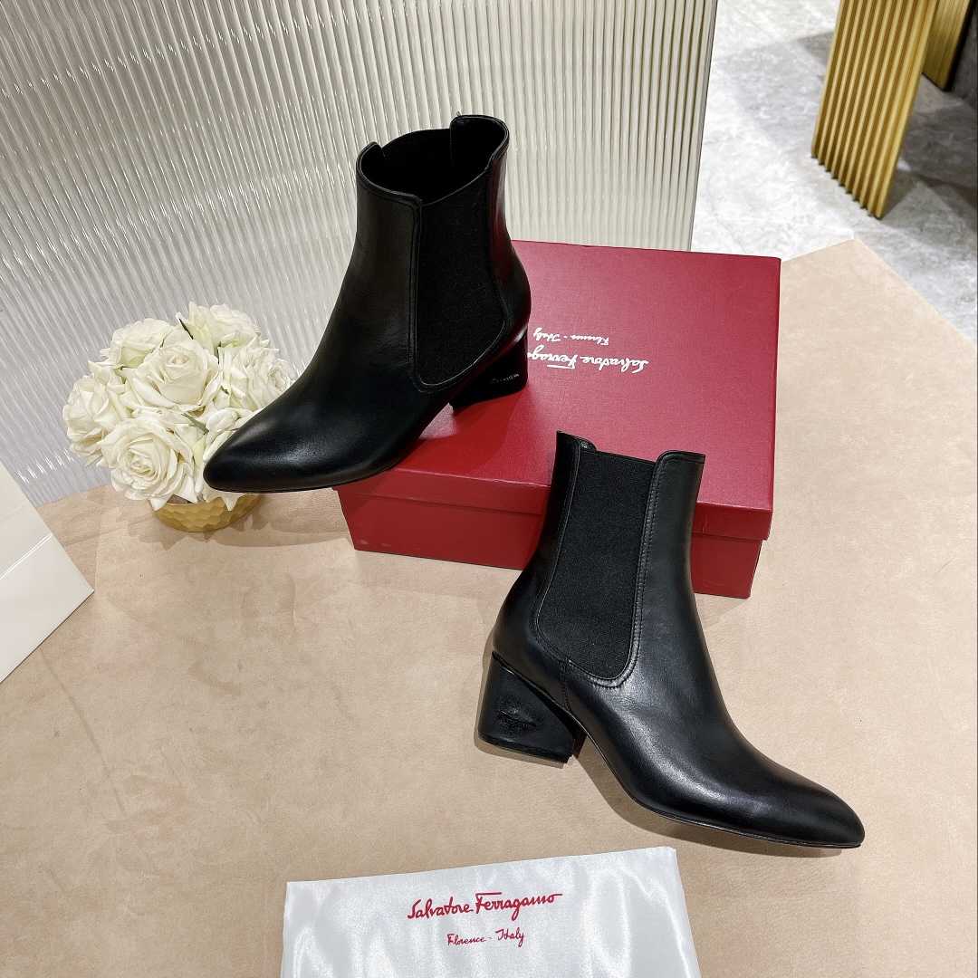 Ferragamo Leather Ankle Boot - DopestKickz