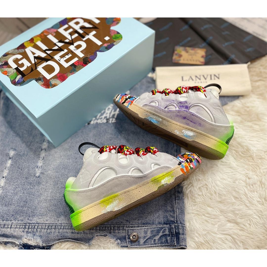 Lanvin x Gallery Dept  Leather Curb Sneaker - DopestKickz