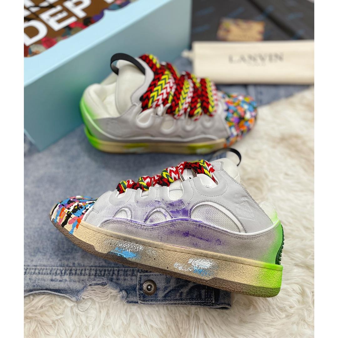 Lanvin x Gallery Dept  Leather Curb Sneaker - DopestKickz