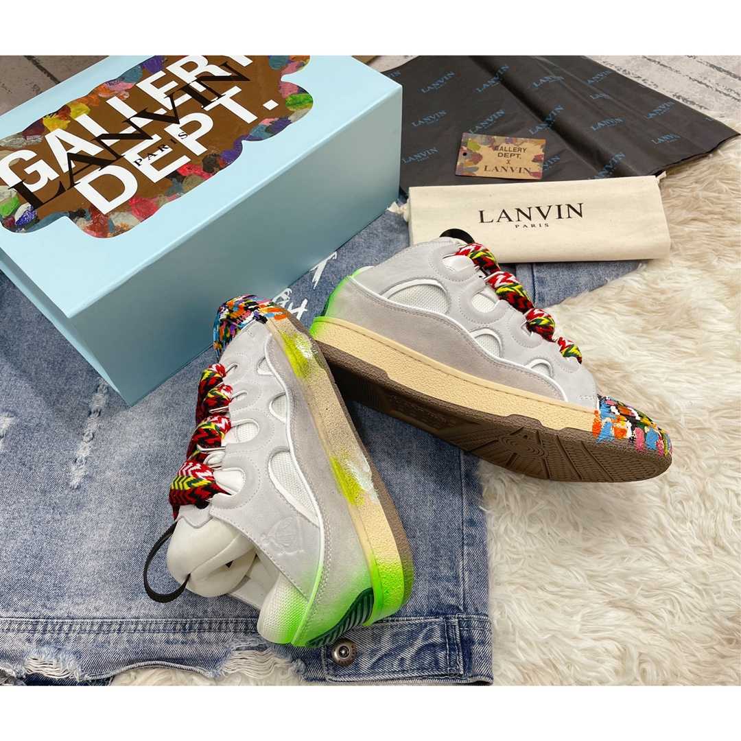 Lanvin x Gallery Dept  Leather Curb Sneaker - DopestKickz