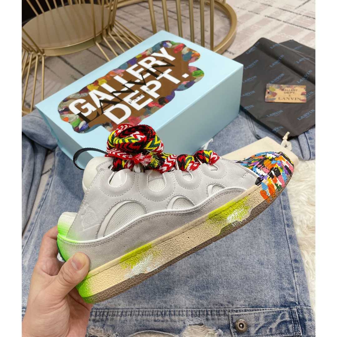Lanvin x Gallery Dept  Leather Curb Sneaker - DopestKickz
